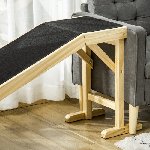 Pet Ramp With Non-slip Carpet And Top Platform