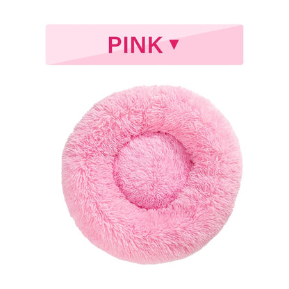 Warm, Fluffy Donut Pet Bed (S-XL)