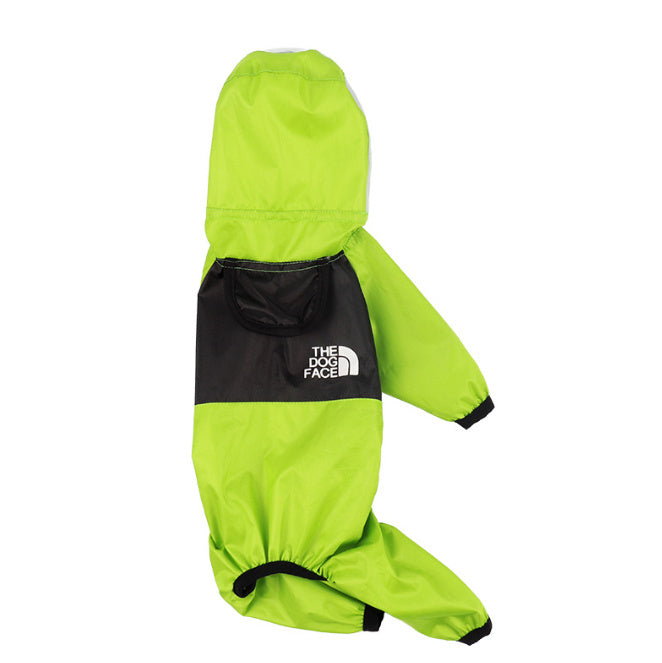TheDogFace Dog Windbreaker, Rain Poncho (XS-4XL)