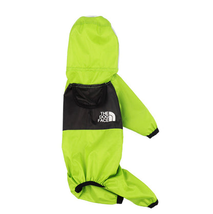 TheDogFace Dog Windbreaker, Rain Poncho (XS-4XL)