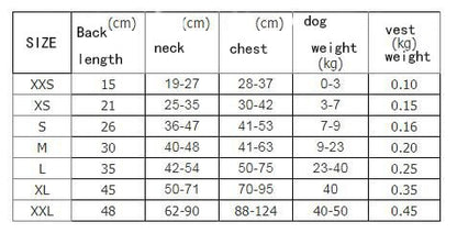 Reflective Dog Summer Life Vest (XXS-XXL)