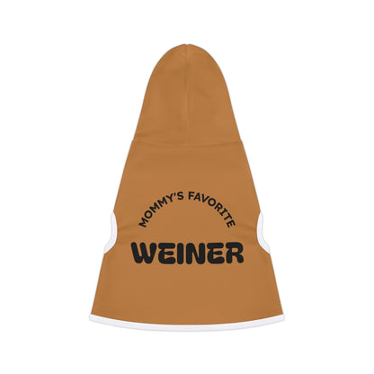 Mommy's Favorite Weiner Pet Hoodie, Cute Dog Coat, Fun Pet Apparel, Cozy Pet Outfit, Dog Lovers Gift, Casual Pet Wear