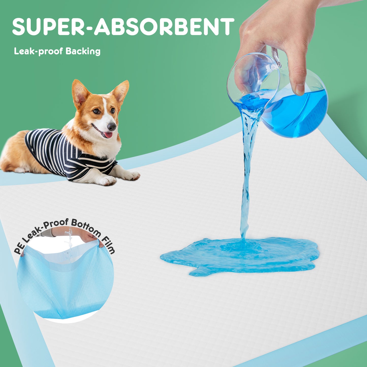 Leak-Proof, Disposable Pee Pads