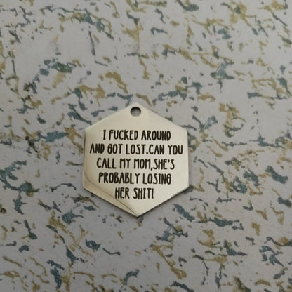 Funny Stainless Steel Metal Dog Tag