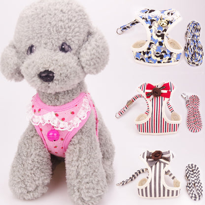 Fancy Harness & Least Set w/ Frills or Bowtie