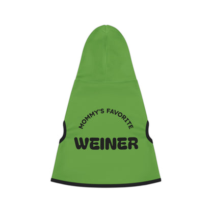 Mommy's Favorite Weiner Pet Hoodie, Cute Dog Coat, Fun Pet Apparel, Cozy Pet Outfit, Dog Lovers Gift, Casual Pet Wear