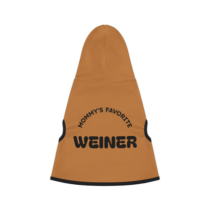 Mommy's Favorite Weiner Pet Hoodie, Cute Dog Coat, Fun Pet Apparel, Cozy Pet Outfit, Dog Lovers Gift, Casual Pet Wear