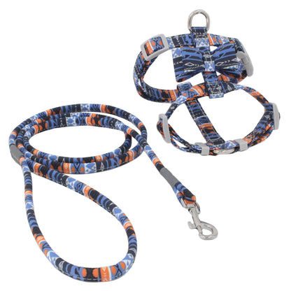Small & Medium Printed Harness and Leash Set