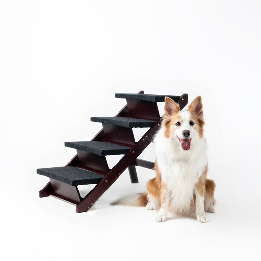 Foldable, Wooden Stairs, Dog Steps - Up To 110 Pounds