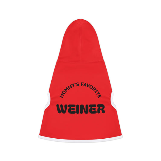 Mommy's Favorite Weiner Pet Hoodie, Cute Dog Coat, Fun Pet Apparel, Cozy Pet Outfit, Dog Lovers Gift, Casual Pet Wear