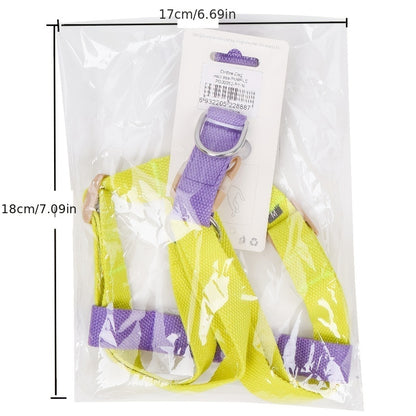 Anti-Escape, Easy to Put On,  Color block Harness & Leash Set (S-L)