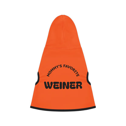 Mommy's Favorite Weiner Pet Hoodie, Cute Dog Coat, Fun Pet Apparel, Cozy Pet Outfit, Dog Lovers Gift, Casual Pet Wear
