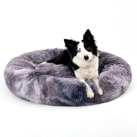 Warm, Fluffy Donut Pet Bed (S-XL)