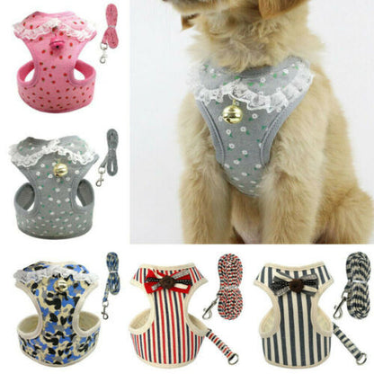 Fancy Harness & Least Set w/ Frills or Bowtie