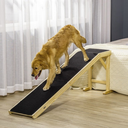 Pet Ramp With Non-slip Carpet And Top Platform