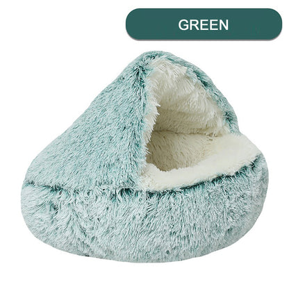 Luxurious Fuzzy, Plush Round Pet Bed