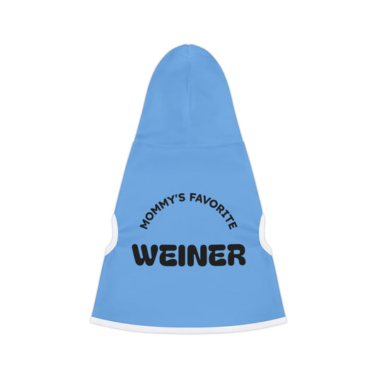 Mommy's Favorite Weiner Pet Hoodie, Cute Dog Coat, Fun Pet Apparel, Cozy Pet Outfit, Dog Lovers Gift, Casual Pet Wear