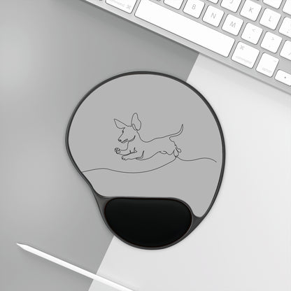 WEENTINGS Dachshund Mouse Pad with Wrist Rest, Cute Office Decor, Dog Lover Gift, Ergonomic Desk Accessory, Computer Mousepad for Home or Office