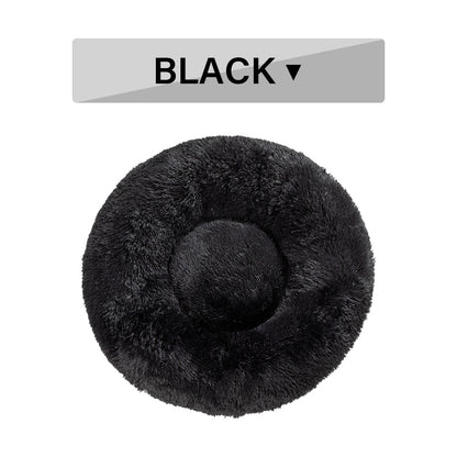 Warm, Fluffy Donut Pet Bed (S-XL)