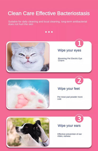 Hypoallergenic- Fragrance Free, Plant-based Dog And Cat Wet Wipes