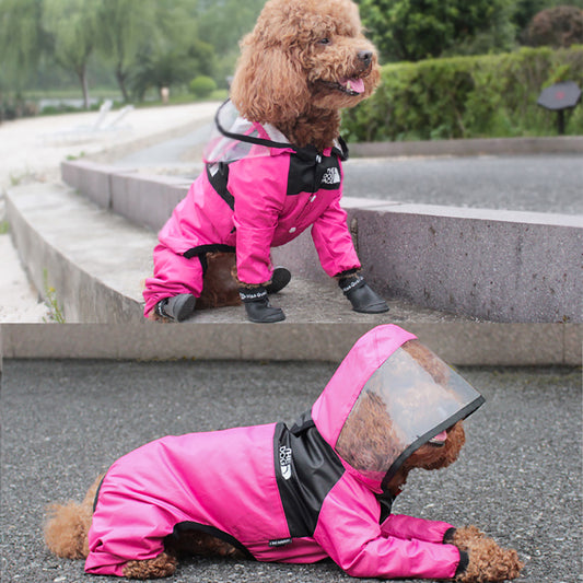 TheDogFace Dog Windbreaker, Rain Poncho (XS-4XL)
