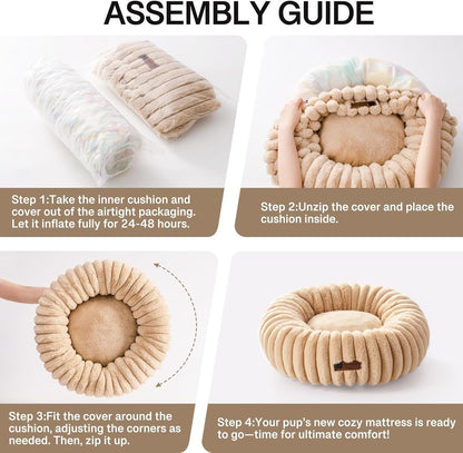 Medium- Washable Dog Bed w/ Non-Slip Bottom-Up to 45 lbs