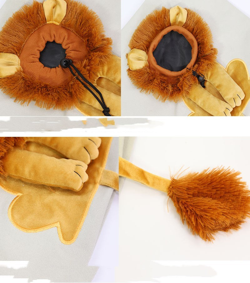 Lion Design, Travel Pet Handbag With Safety Zippers