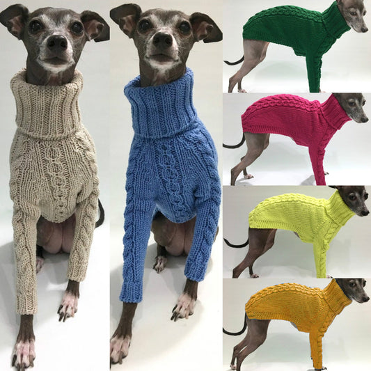 Long Sleeve Knitted Turtle-Neck Animal Sweater (S-3XL)