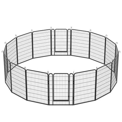 16 Pieces Of Heavy-duty, Portable, Metal Sports Fence for Pets