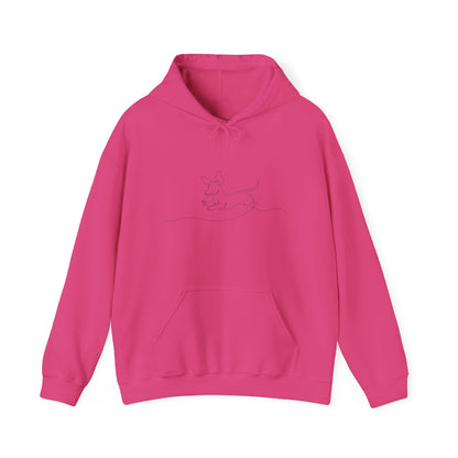 WEINER DOG DRAWING Unisex Hooded Sweatshirt, Warm Pullover, Casual Gift, Everyday Wear, Chill Vibes, Perfect for All Seasons