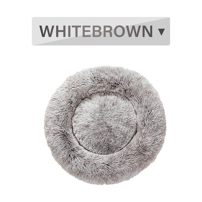 Warm, Fluffy Donut Pet Bed (S-XL)