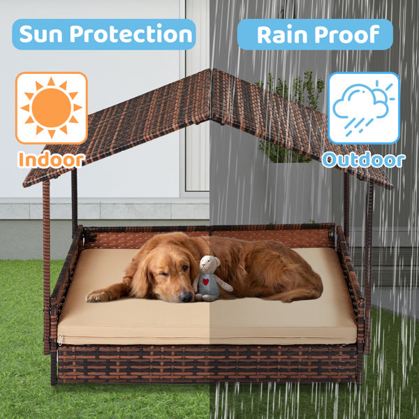 Wicker, Weather Proof Dog House and Bed