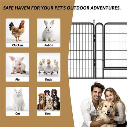 16 Pieces Of Heavy-duty, Portable, Metal Sports Fence for Pets