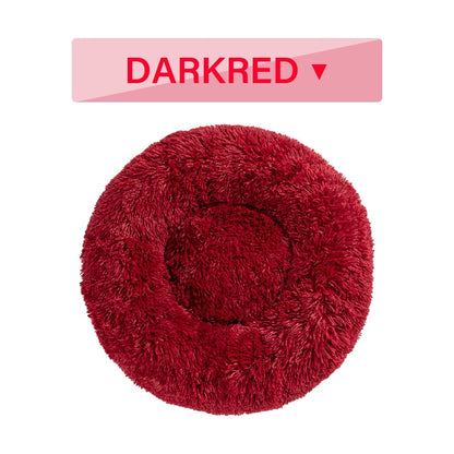 Warm, Fluffy Donut Pet Bed (S-XL)