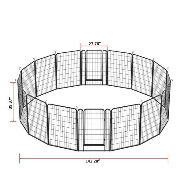 16 Pieces Of Heavy-duty, Portable, Metal Sports Fence for Pets