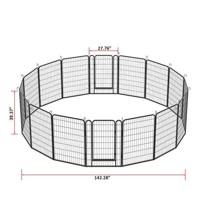 16 Pieces Of Heavy-duty, Portable, Metal Sports Fence for Pets