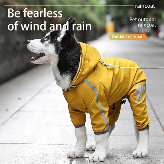 Waterproof Dog Raincoat With Reflective Strap