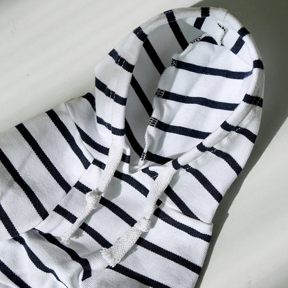 Casual Striped T-Shirt Hoodie (XS-2XL)