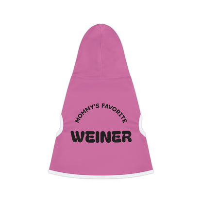 Mommy's Favorite Weiner Pet Hoodie, Cute Dog Coat, Fun Pet Apparel, Cozy Pet Outfit, Dog Lovers Gift, Casual Pet Wear