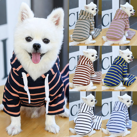 Casual Striped T-Shirt Hoodie (XS-2XL)