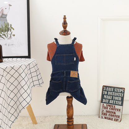 Four-legged Jean Overalls Dog Clothing (S-2XL)