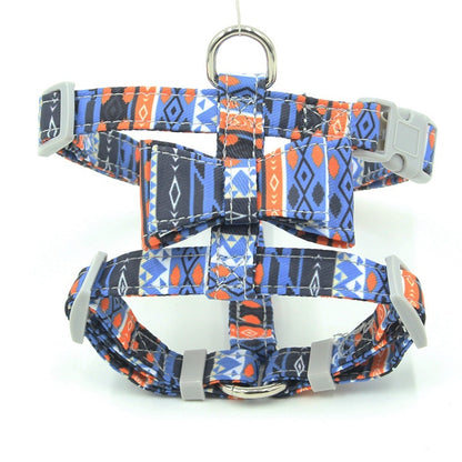 Small & Medium Printed Harness and Leash Set