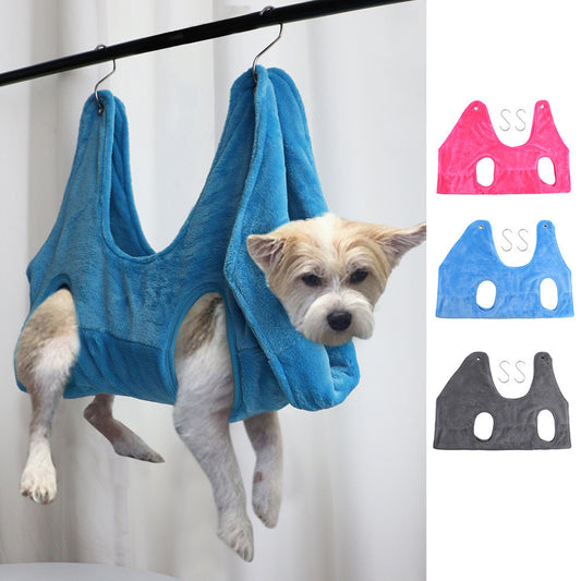 Pet Grooming Hammock, Restraint Bag for Nail Trims & More (S-L)