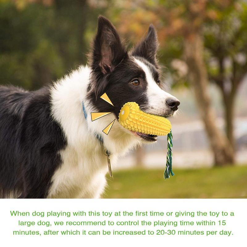 Dog Squeaky Corn Stick Rope Toy