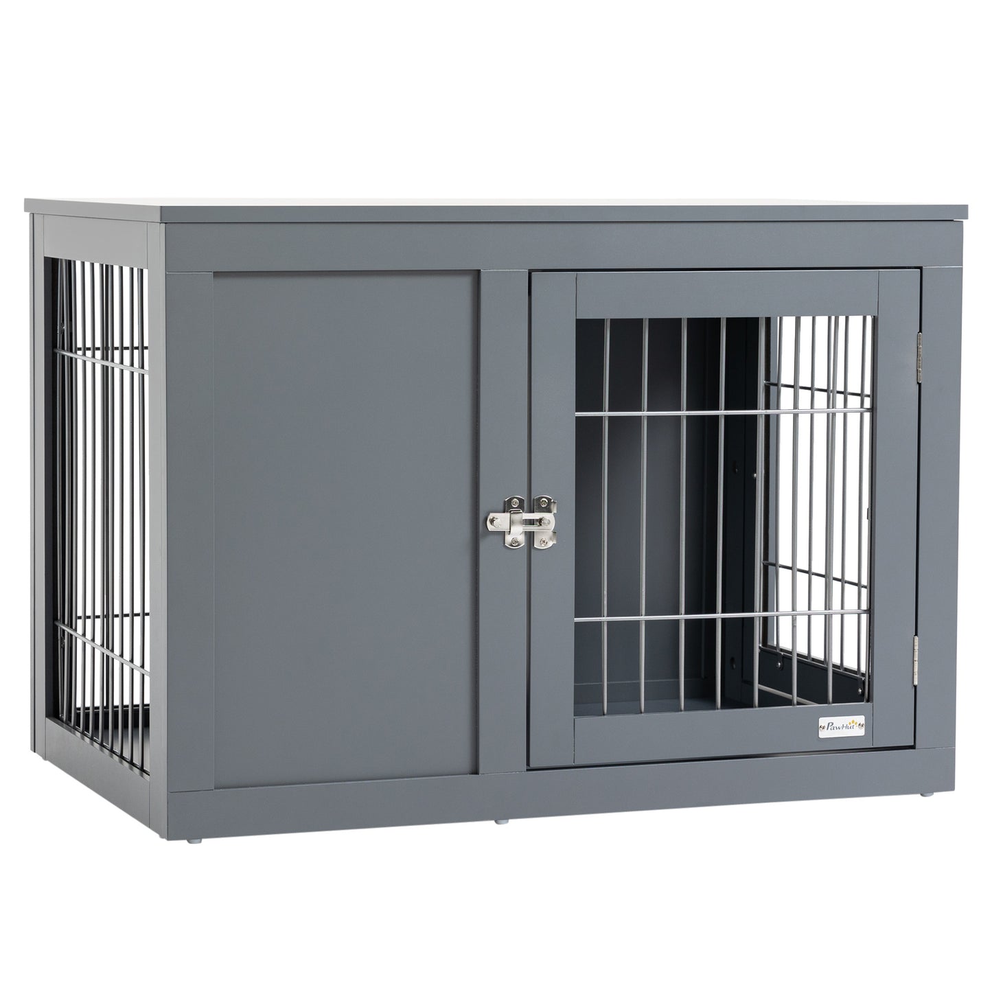Dog Kennel Furniture- Metal Indoor Pet Cage Cage, Double Door End Table, Small/ Medium Dog House