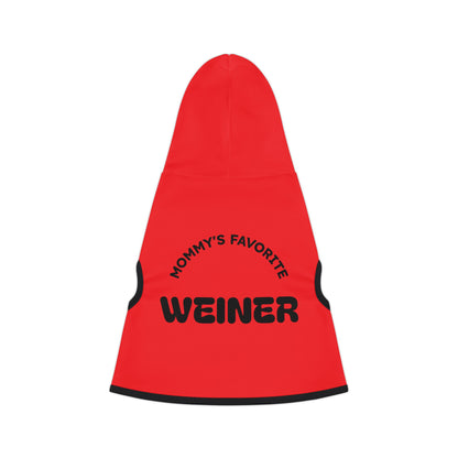 Mommy's Favorite Weiner Pet Hoodie, Cute Dog Coat, Fun Pet Apparel, Cozy Pet Outfit, Dog Lovers Gift, Casual Pet Wear