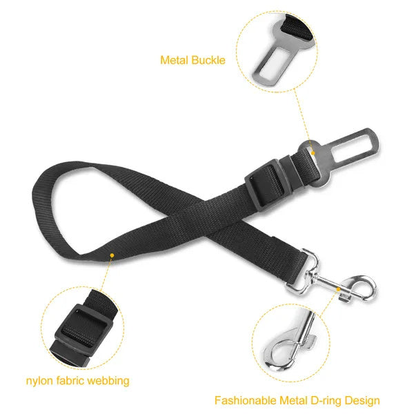 2Pcs Pet Dog Adjustable Safety Seat Belt