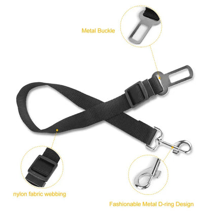 2Pcs Pet Dog Adjustable Safety Seat Belt