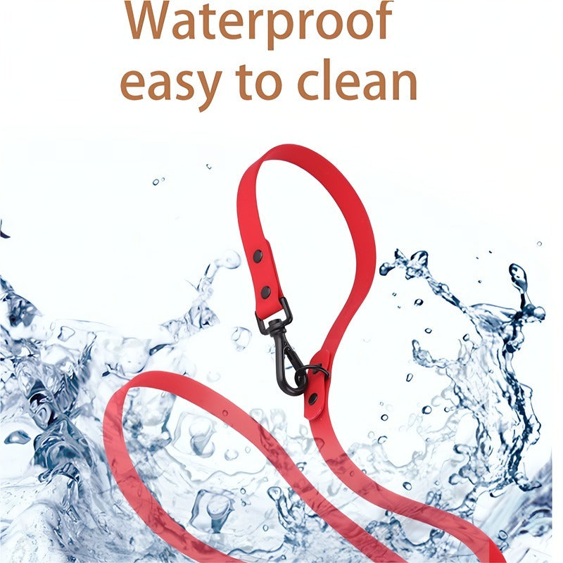 Silicone Pet Collar And Leash Set, Waterproof And Easy To Clean (S-L)