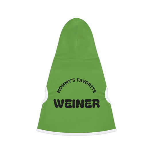 Mommy's Favorite Weiner Pet Hoodie, Cute Dog Coat, Fun Pet Apparel, Cozy Pet Outfit, Dog Lovers Gift, Casual Pet Wear